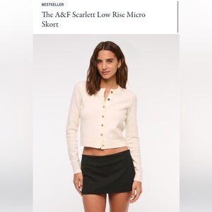 Abercrombie & Fitch Low Rise Micro Black Skort